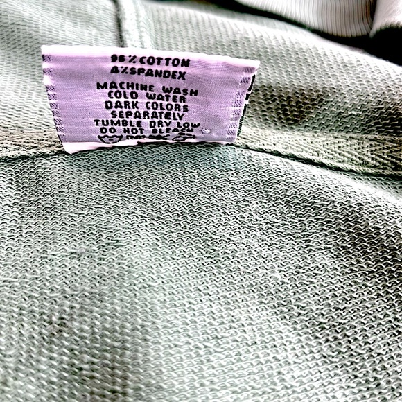 Excellent pre-owned C.M.C Women’s Sz L Open Front Green Hooded Cardigan - Picture 6 of 6